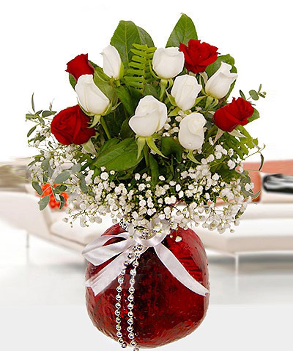 Kırmızı Beyaz Güller I Güller I korkmazcicek.com